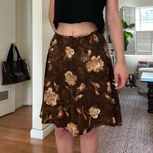 Floral Brown Skirt